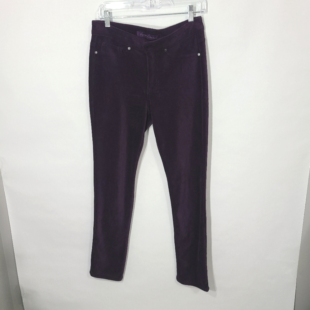 Straight Leg Velvet Pants in Deep Plum